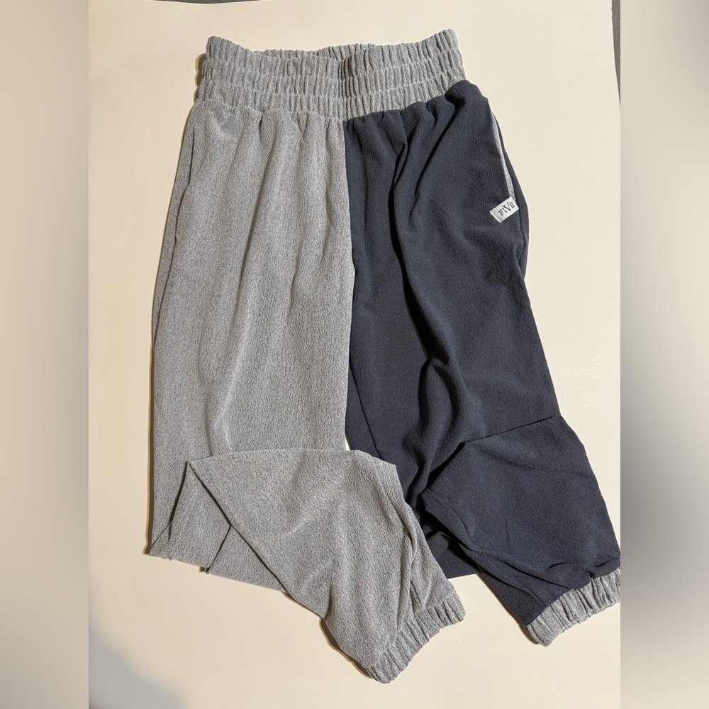 Colorblock Kids Sweatpants - Gray & Navy